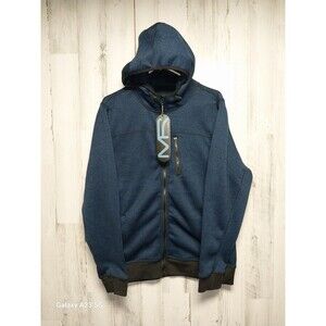NWT Mack Russo Mens Full Zip Hooded Jacket Dark Blue Size L
